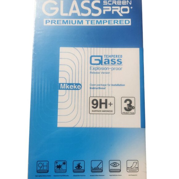 Mkeke Compatible with iPhone 12 Screen Protector Tempered Glass Screen Protector - Picture 1 of 5